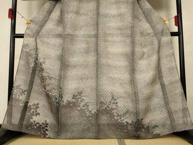 平和屋着物*夏物 訪問着 紗 駒刺繍 萩文 正絹 逸品 AABH3989jd
