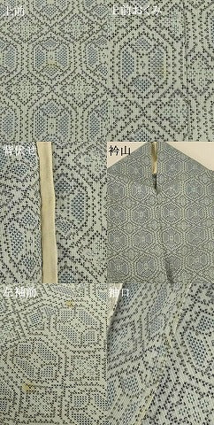 平和屋着物*夏物 小紋 幾何学文様 洗える着物 AABH3995jd