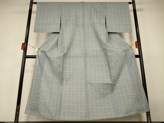 平和屋着物*夏物 小紋 幾何学文様 洗える着物 AABH3995jd