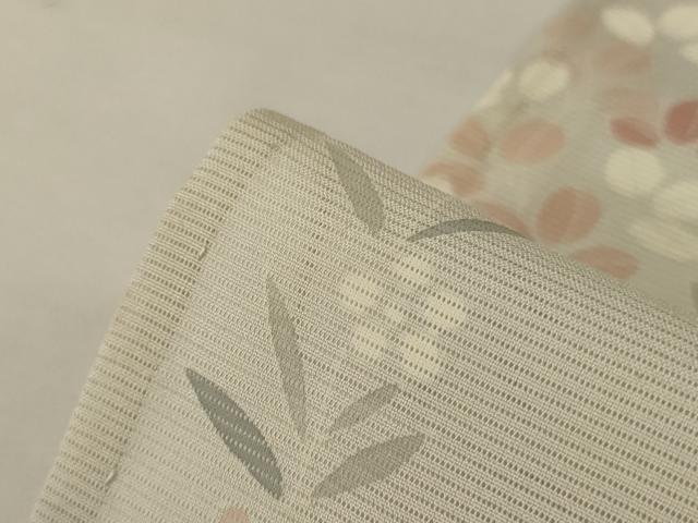 平和屋着物*夏物 訪問着 絽 友禅 花蝶文 銀彩 正絹 逸品 AABH3997jd