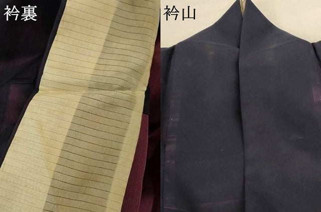 平和屋着物*夏物 色無地 紗 藍鉄色 正絹 逸品 AABH4005jd