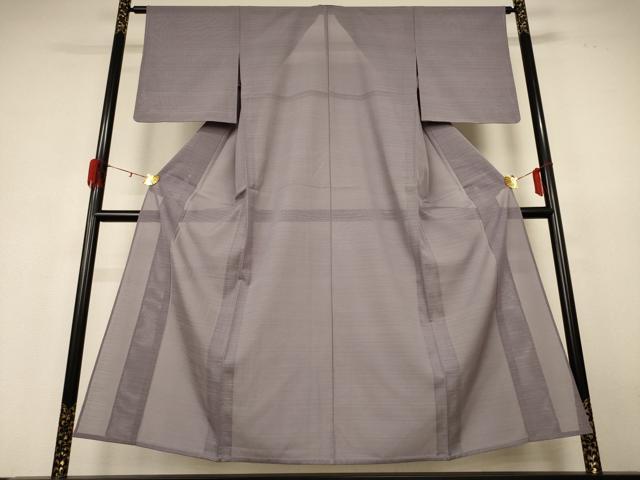 平和屋着物*夏物 色無地 絽 煤色 正絹 逸品 AABH4009jd