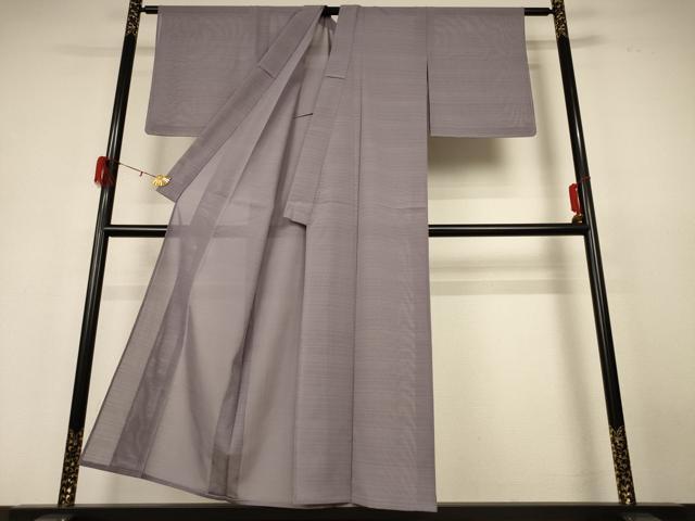 平和屋着物*夏物 色無地 絽 煤色 正絹 逸品 AABH4009jd