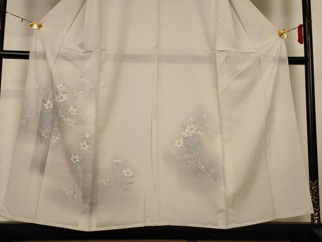 平和屋着物*夏物 訪問着 絽 流水草花文 暈し染め 正絹 逸品 AABH4014jd