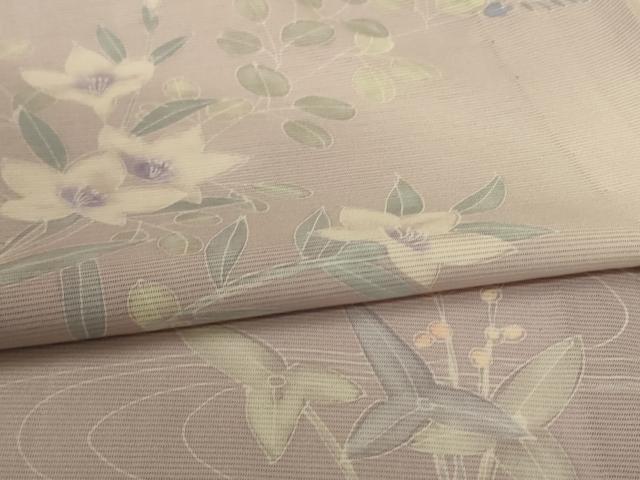 平和屋着物*夏物 訪問着 絽 流水草花文 暈し染め 正絹 逸品 AABH4014jd