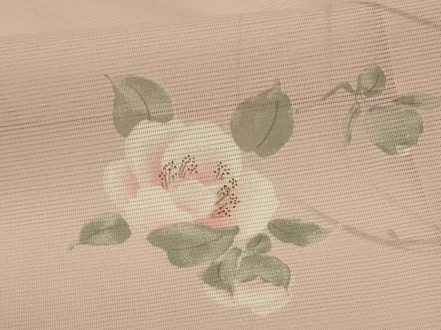 平和屋着物*夏物 小紋 絽 草花文 金彩 洗える着物 未使用 AABH4029jd