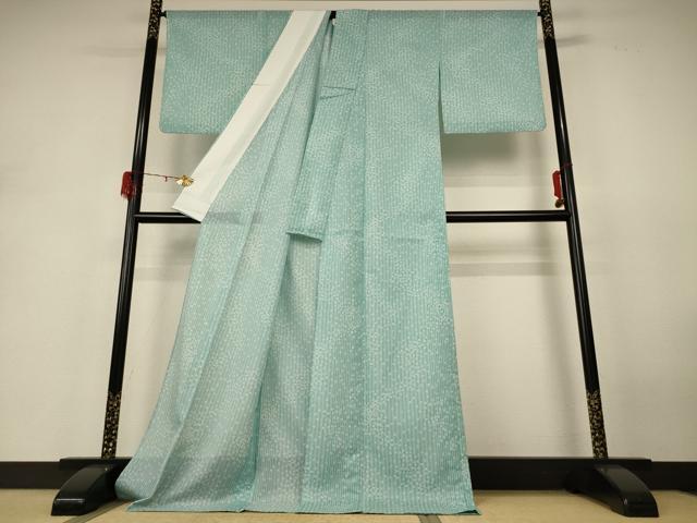 平和屋着物*夏物 小紋 絽 花間道 ロング丈 洗える着物 AABH4034jd