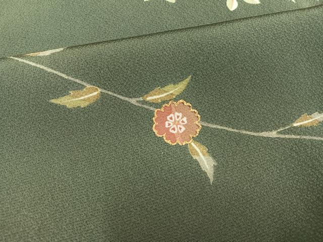 平和屋着物●訪問着 枝垂れ花文 暈し染め 金彩 正絹 逸品 AABH4071ph