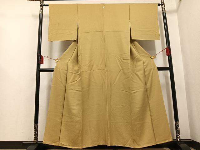 平和屋着物●上質な色無地 桑染色 正絹 逸品 AABH4107ph