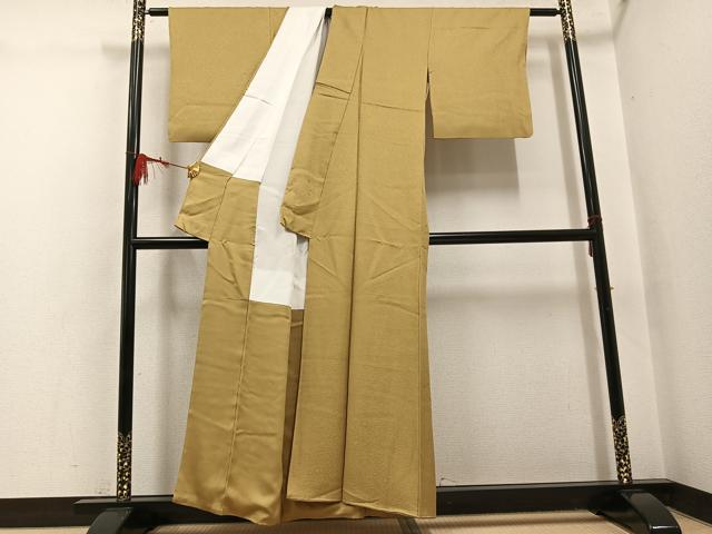 平和屋着物●上質な色無地 桑染色 正絹 逸品 AABH4107ph