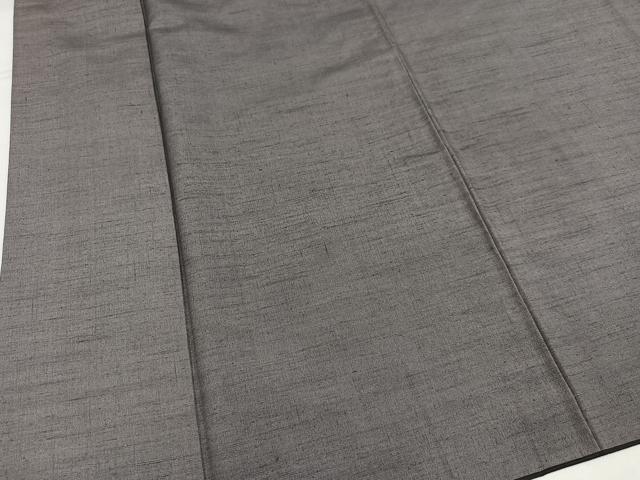 平和屋着物●男性 紬 アンサンブル 色無地 江戸鼠色 正絹 逸品 AABH4120ph