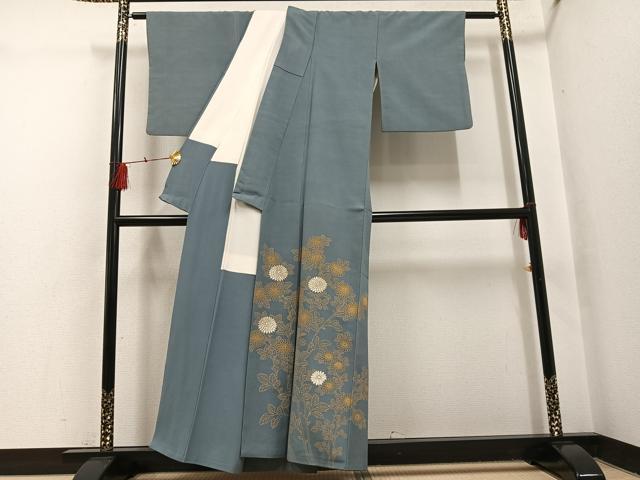 平和屋着物●豪華色留袖 枝菊 金彩 小大丸扱い たとう紙付き 正絹 逸品 AABH4124ph