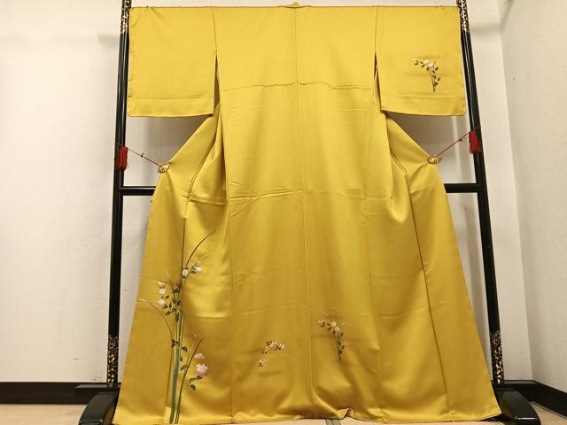 平和屋着物●訪問着 草花文 金彩 正絹 逸品 未使用 AABH4125ph