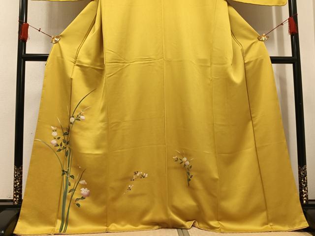平和屋着物●訪問着 草花文 金彩 正絹 逸品 未使用 AABH4125ph