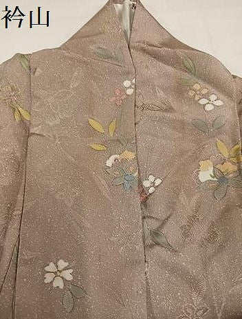 平和屋着物●上質な小紋 地紋起こし 草花文 正絹 逸品 AABH4128ph