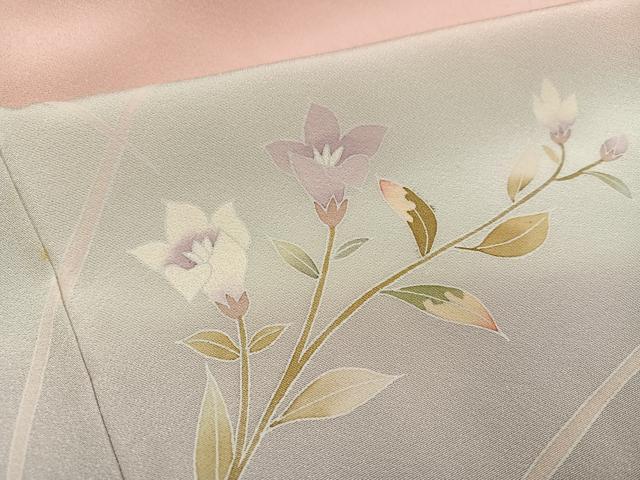 平和屋着物●訪問着 友禅 草花文 暈し染め 正絹 逸品 未使用 AABH4144ph