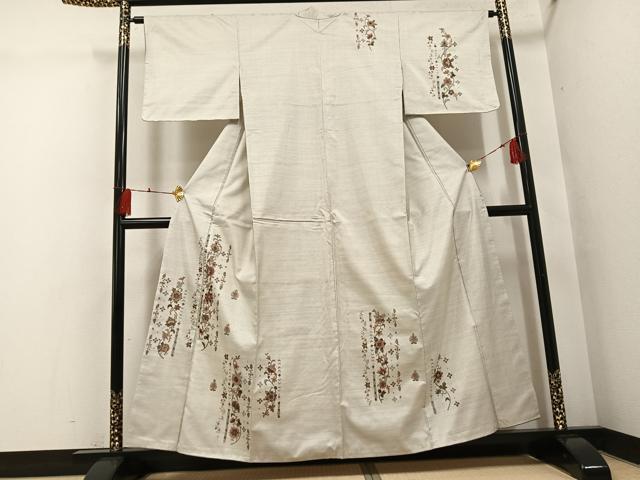 平和屋着物●本場大島紬 訪問着 中国三大刺繍 スワトウ刺繍 汕頭刺繍 更紗唐草文 正絹 逸品 未使用 AABH4156ph