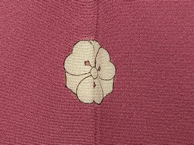 平和屋着物●上質な色無地 蘇芳香色 正絹 逸品 AABH4159ph