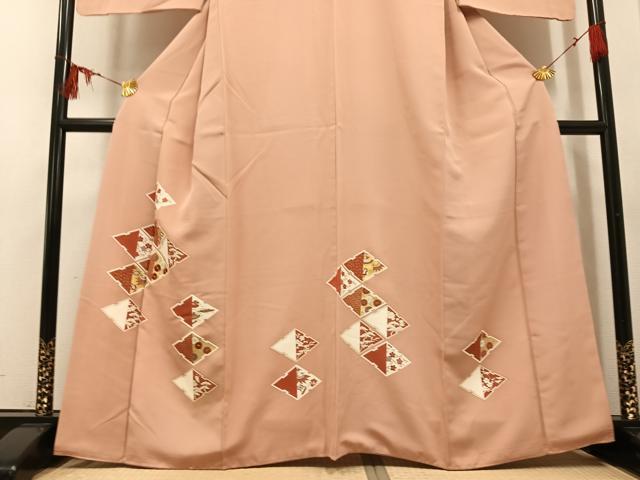 平和屋着物●訪問着 友禅 刺繍 松竹梅宝尽くし 金彩 正絹 逸品 AABH4168ph