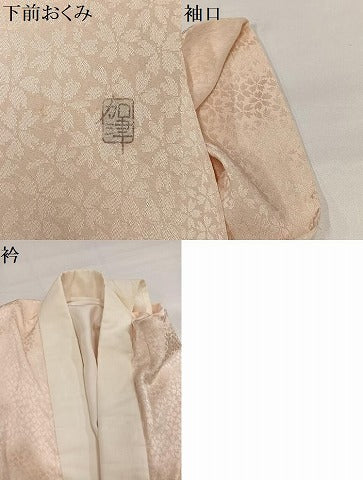 平和屋着物●本加賀友禅作家 奥田勝将 長襦袢 袷 草花文 正絹 逸品 AABH4170ph