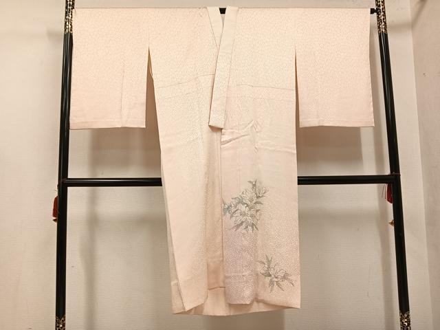 平和屋着物●本加賀友禅作家 奥田勝将 長襦袢 袷 草花文 正絹 逸品 AABH4170ph