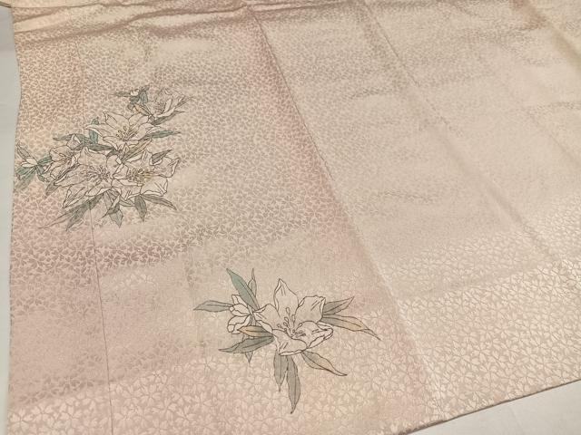 平和屋着物●本加賀友禅作家 奥田勝将 長襦袢 袷 草花文 正絹 逸品 AABH4170ph