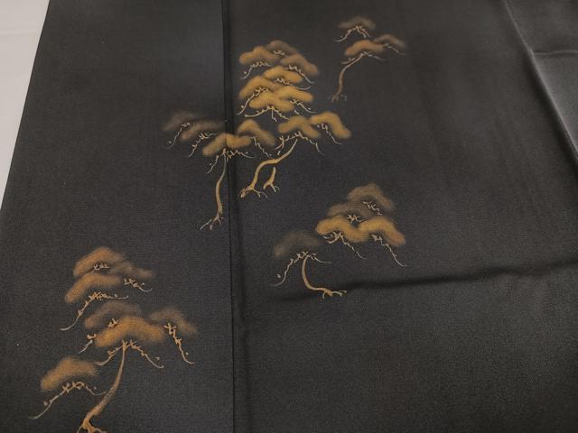 平和屋着物●訪問着 手描き 松 暈し染め 金彩 正絹 逸品 AABH4189ph