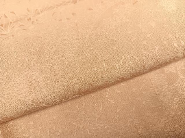 平和屋着物●上質な色無地 草木地紋 雄黄色 正絹 逸品 AABH4196ph