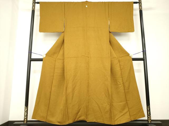 平和屋着物●上質な色無地 桑茶色 正絹 逸品 AABH4202ck