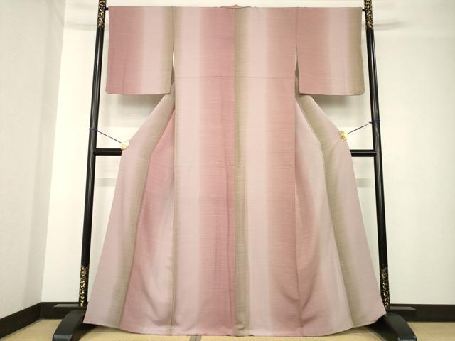 平和屋着物●上質な小紋 間道 正絹 逸品 AABH4208ck