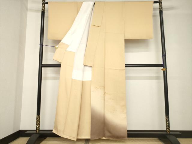 平和屋着物●色留訪問着 箔散らし文様 暈し染め 寿光織 金糸 正絹 逸品 AABH4217ck