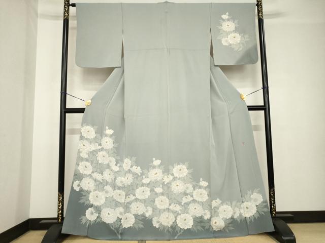 平和屋着物○訪問着 作家物 草花文 正絹 逸品 AABH4241ck