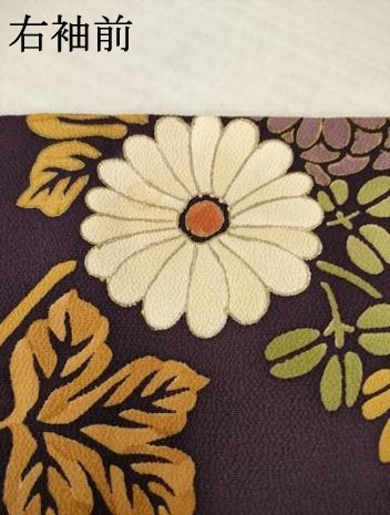 平和屋着物●上質な小紋 花唐草文 正絹 逸品 AABH4256ck