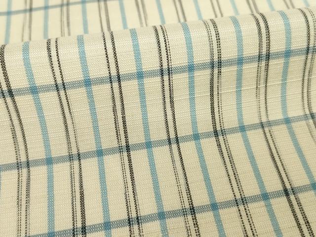 平和屋着物●上質な紬 格子 正絹 逸品 AABH4262ck