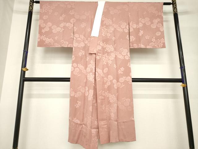 平和屋着物●長襦袢 無双仕立て 流水花地紋 三越扱い 正絹 逸品 未使用 AABH4266ck