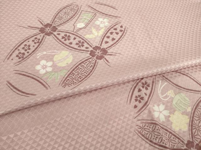 平和屋着物●長襦袢 無双仕立て 七宝花文 半衿刺繍 正絹 逸品 AABH4279ck