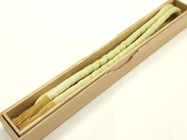 平和屋着物●久保田一竹 幻の辻が花 和装小物 帯締め 丸ぐけ 金通し地 暈し染め 撚り房 逸品 逸品 AABH4336ay