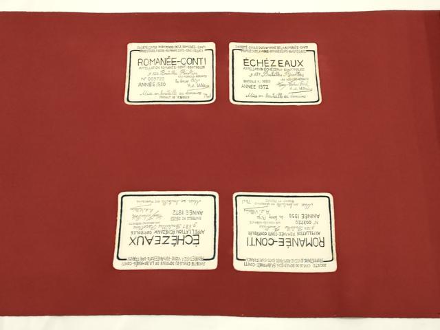 平和屋着物●名古屋帯 反物 友禅 ブルゴーニュ 正絹 逸品 未使用 AABH4347ay