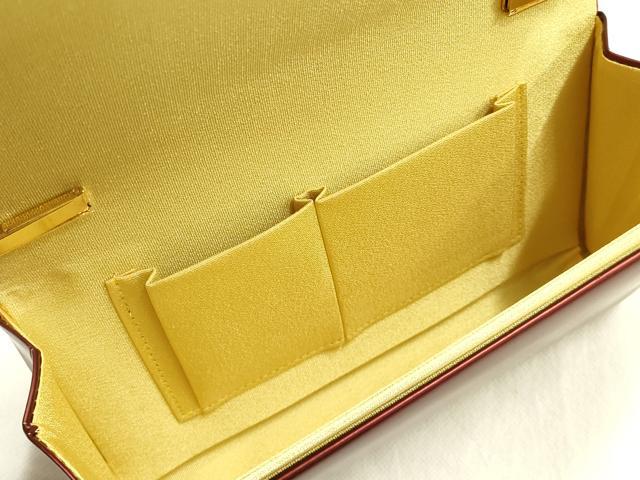 平和屋着物▼和装小物 和装バッグ ハンドバッグ クラッチバッグ 切嵌 花 金彩 マグネット式 逸品 AABH4361ay