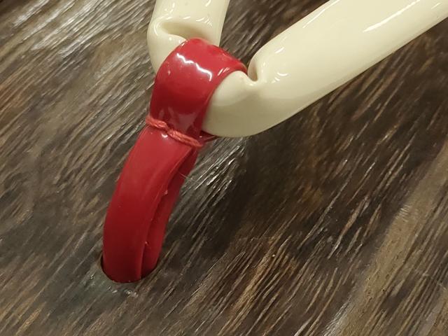 平和屋着物●男性 和装小物 下駄 伊と忠 鼻緒:白×赤 逸品 AABH4393ay
