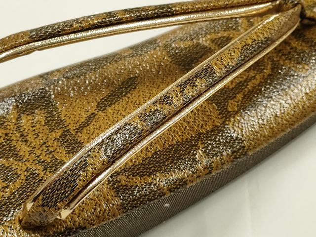 平和屋着物●和装小物 和装草履 茶色系 金糸 逸品 未使用 AABH4395ay