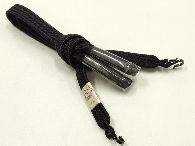 平和屋着物▼男性 和装小物 羽織紐まとめて3点 紺色系 逸品 未使用 AABH4400ay
