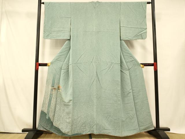 平和屋着物■豪華色留袖 刺繍 枝花竹文 たたき染め 金糸 正絹 逸品 AABH4447fw