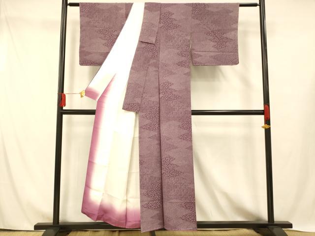平和屋着物■江戸小紋 草花菱文 正絹 逸品 未使用 AABH4448fw