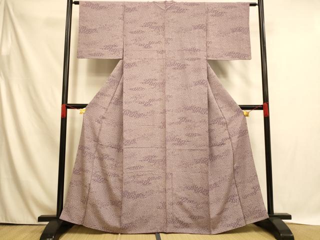 平和屋着物■上質な小紋 舞花文 正絹 逸品 AABH4479fw