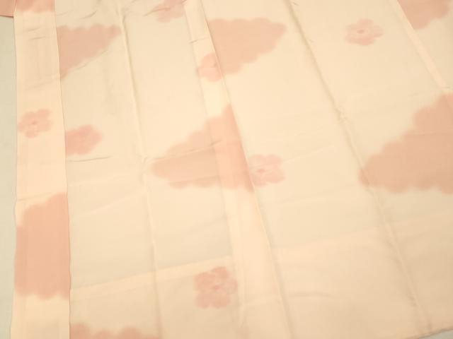 平和屋着物■長襦袢 無双仕立て 雲取り舞花文 正絹 逸品 AABH4489fw