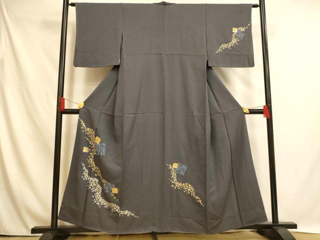 平和屋着物■訪問着 駒刺繍 箔散らし文 金銀彩 やまと誂製 正絹 逸品 AABH4493fw