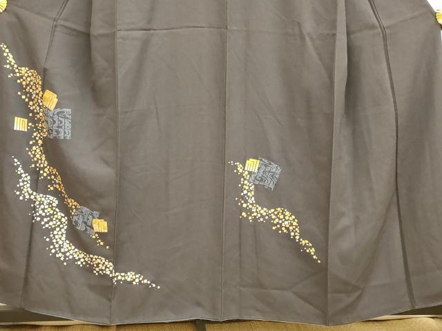 平和屋着物■訪問着 駒刺繍 箔散らし文 金銀彩 やまと誂製 正絹 逸品 AABH4493fw