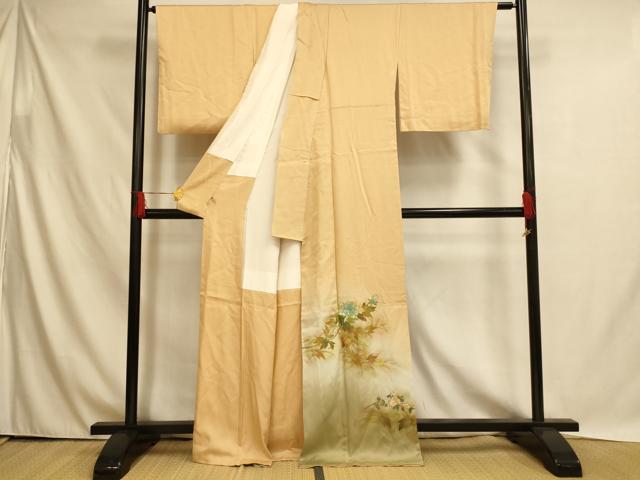 平和屋着物■色留訪問着 更紗花文 暈し染め 金彩 さが美扱い 正絹 逸品 AABH4496fw