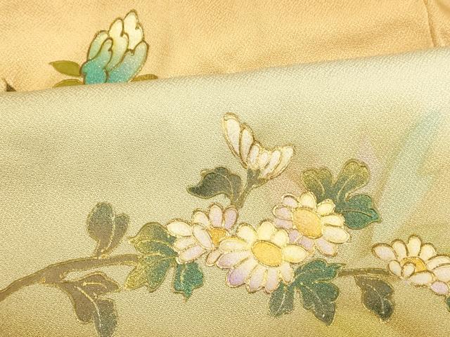 平和屋着物■色留訪問着 更紗花文 暈し染め 金彩 さが美扱い 正絹 逸品 AABH4496fw